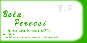 bela perecsi business card